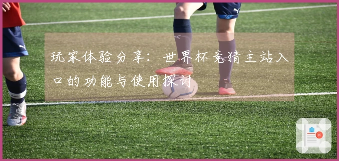 玩家体验分享：世界杯竞猜主站入口的功能与使用探讨